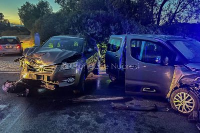 Le due auto coinvolte nell'incidente