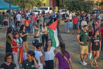 Manifestazione pro Gaza alla Caletta (foto Nieddu)