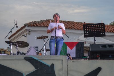 Manifestazione pro Gaza alla Caletta (foto Nieddu)