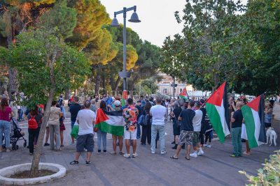 Nuoro, sit-in per Gaza (foto Nieddu)