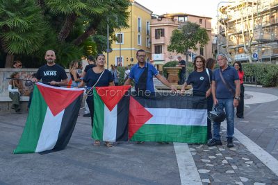 Nuoro, sit-in per Gaza (foto Nieddu)