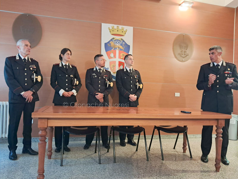 L’Arma si rafforza nel Nuorese: nuovi comandanti per le compagnie e il Nucleo Operativo