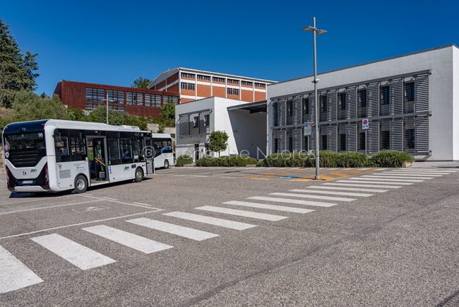 I due autobus elettrici dell'ATP (foto S.Novellu)