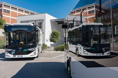 I due autobus elettrici dell'ATP (foto S.Novellu)