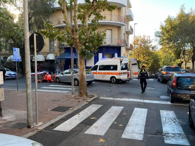 La scena dell'incidente in via Lamarmora