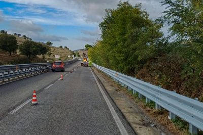 Lavori sui guard-rail sulla SS131 DCN