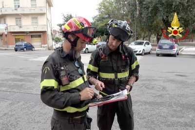 Maxi-esercitazione del vigili del fuoco nel Nuorese