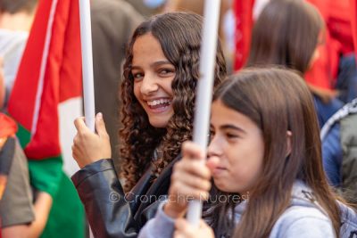 Nuoro, manifestazione per la Palestina (foto S.Novellu)