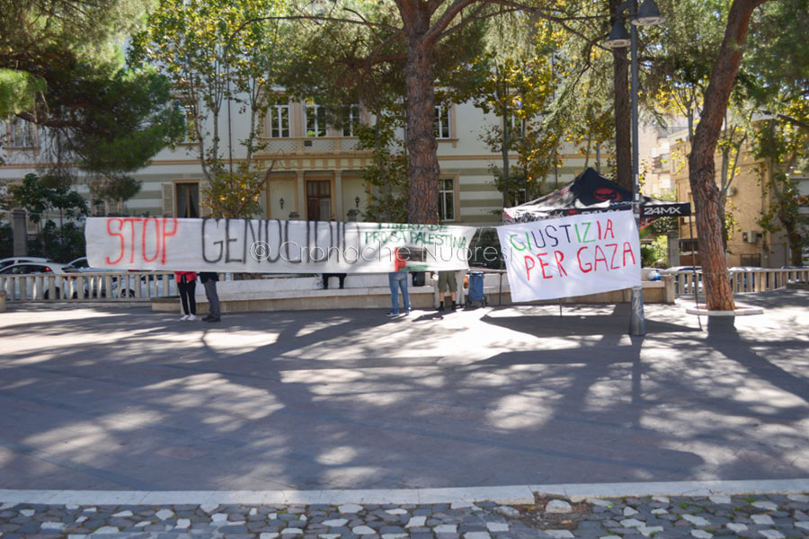 Nuoro: sit-in contro la partita Italia-Israele e in solidarietà con la Flottiglia