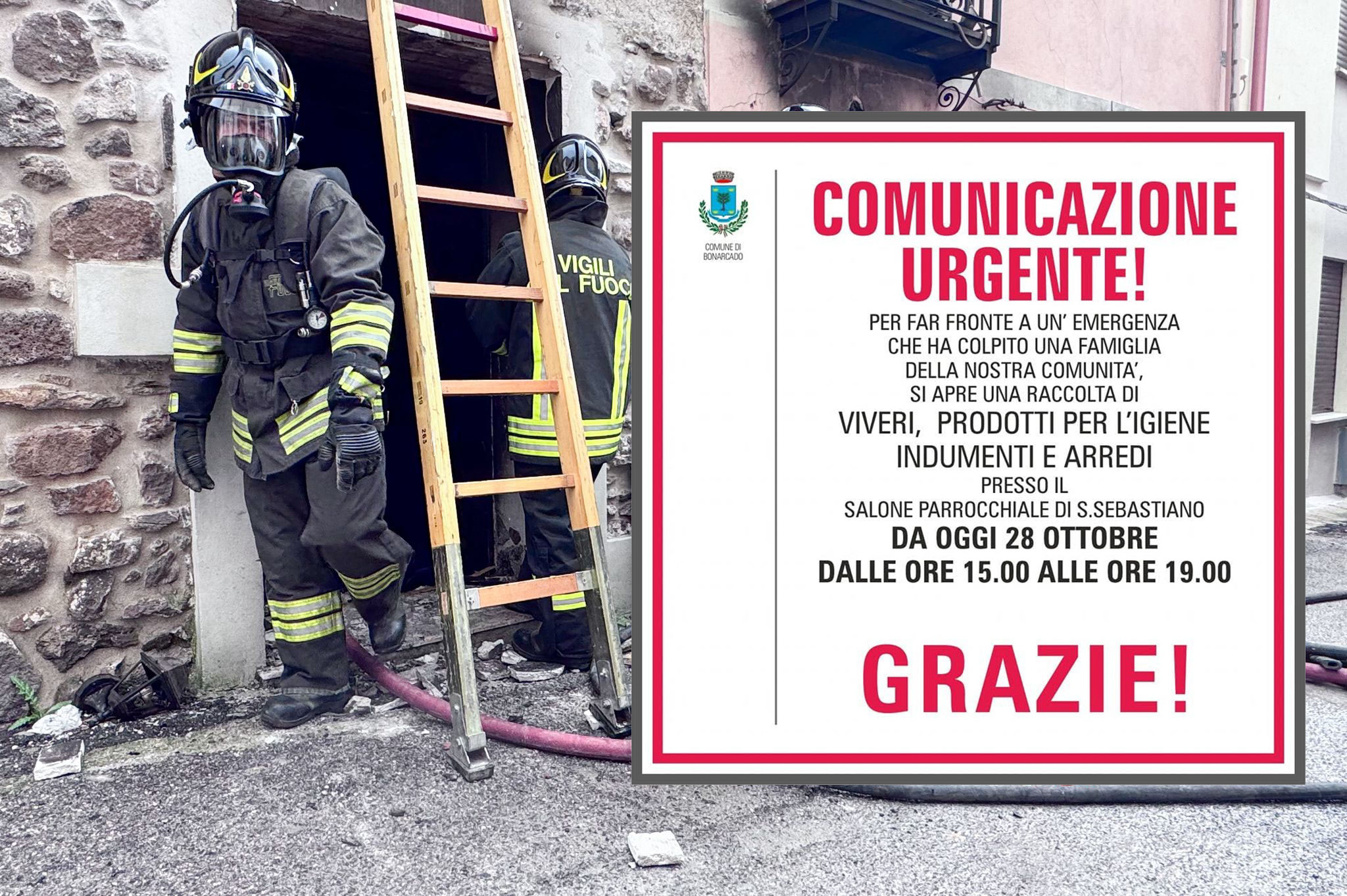 Solidarietà a Bonarcado dopo il rogo: al via la raccolta per la famiglia colpita