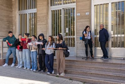 Un momento del sit-in (foto S.Novellu)