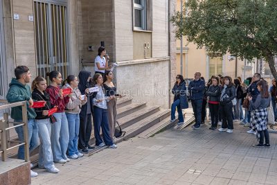 Un momento del sit-in (foto S.Novellu)