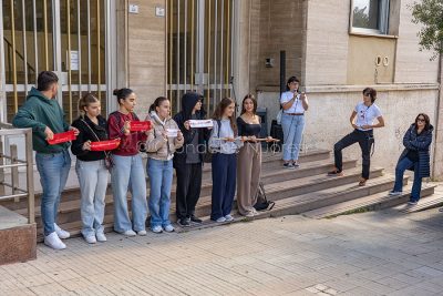 Un momento del sit-in (foto S.Novellu)