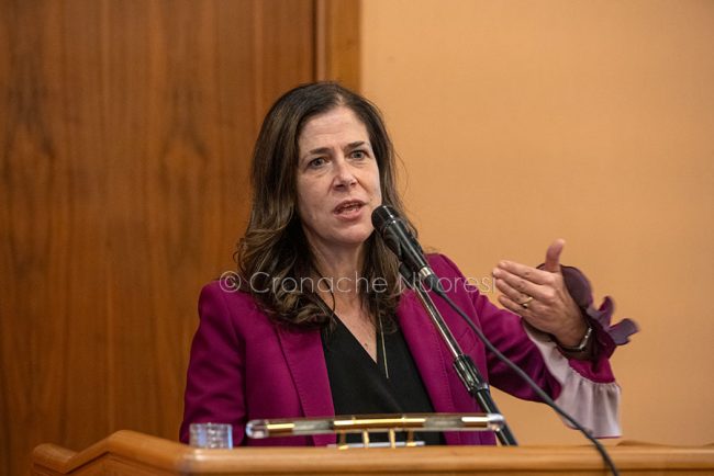 Alessandra Todde alla CCIAA di Nuoro (foto S.Novellu)