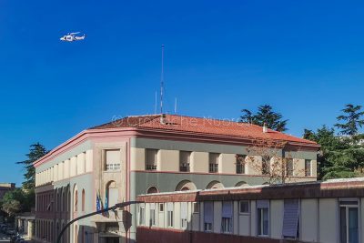 Elicottero della Polizia su Nuoro (foto S.Novellu)