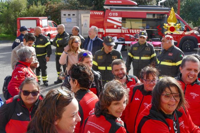 Giovani con disabilita' ospiti dei vigili del fuoco
