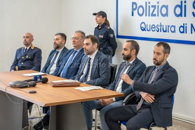 La conferenza stampa sugli arresti (foto S.Novellu)