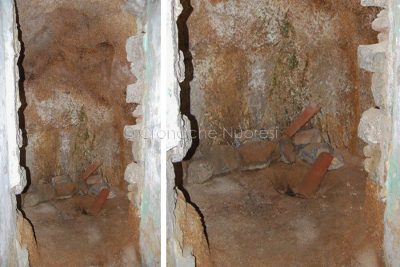 La nicchia in cui Ruju Manca custodiva la Madonna