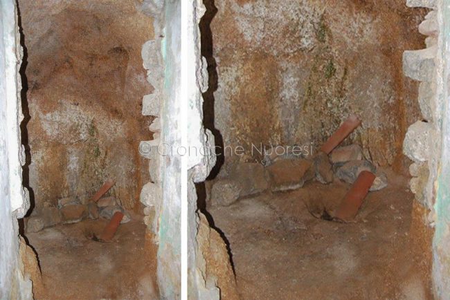 La nicchia in cui Ruju Manca custodiva la Madonna