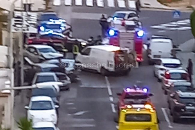 La scena dell'incidente in via Catte