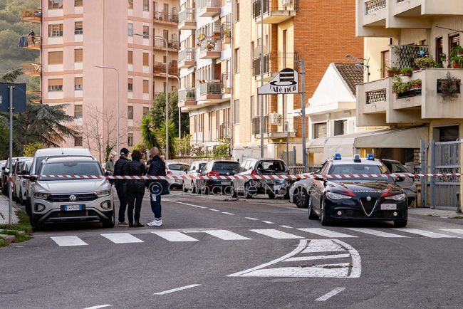 La scena dell'incidente in via Catte (foto S.Novellu)