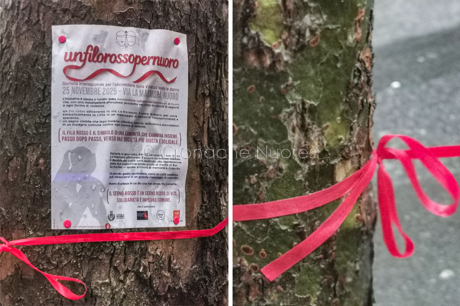 Un filo rosso per Nuoro: oggi la città si unisce in un filo che non divide la connette