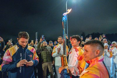 Arrivo del fuoco olimpico a Nuoro (foto S.Novellu)