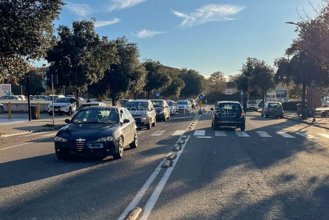 La scena dell'incidente in via Don Bosco