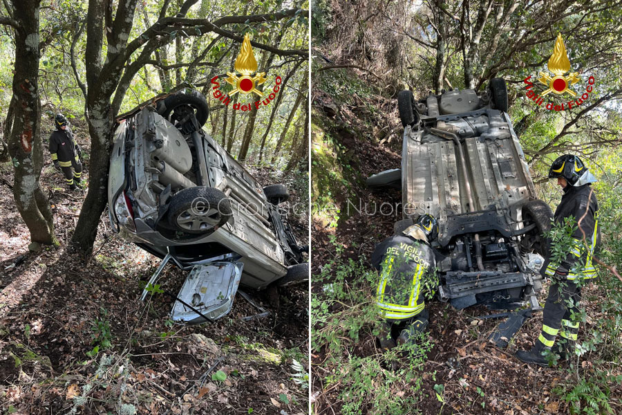 Perde il controllo in curva e vola fuori strada ribaltandosi in una scarpata: 26enne ferito