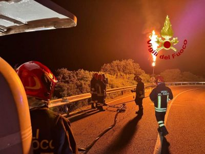 L'intervento dei vigili del fuoco