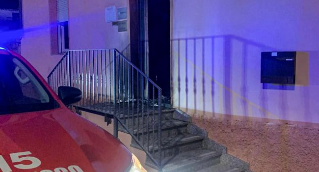 L'ufficio andato a fuoco a Siniscola