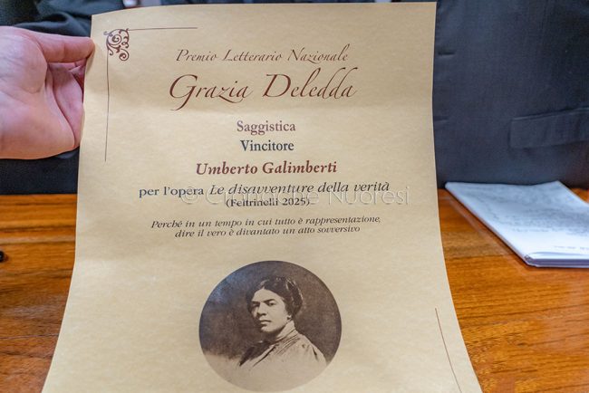 Premio Grazia Deledda a Umberto Galimberti (foto S.Novellu)