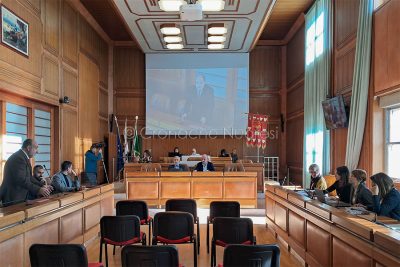 Un momento del Consiglio provinciale (foto Pirisi)