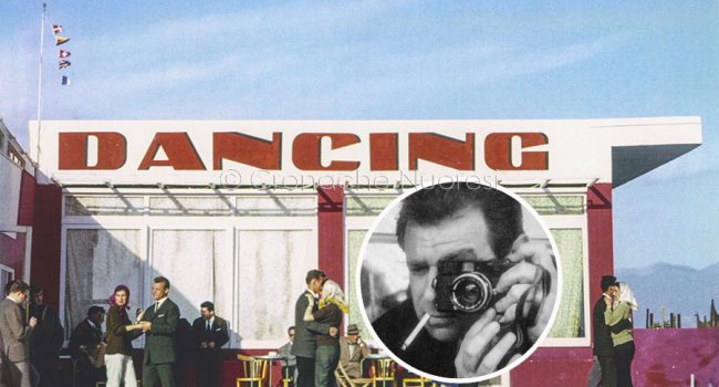 Uno degli scatti sardi a colori e, nel riquadro, Franco Pinna