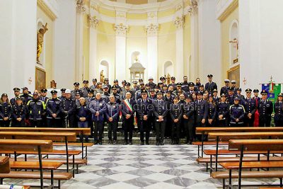 I partecipanti alla Festa della Polizia Municipale