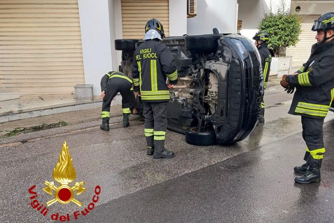 Il mezzo dopo l'incidente