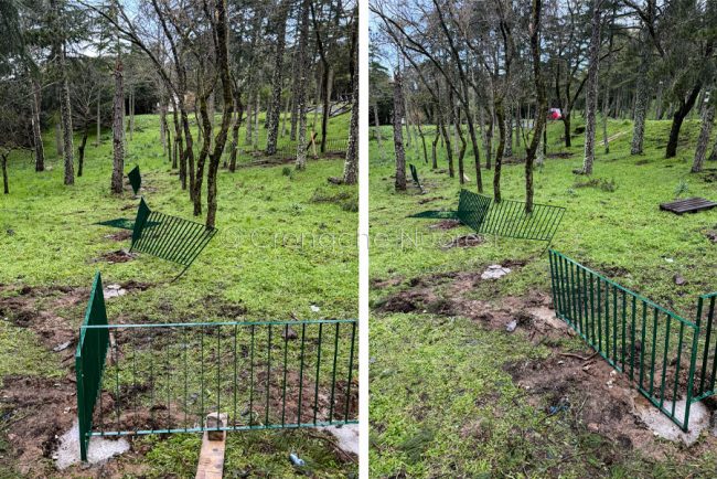 Il raid vandalico al monte Ortobene