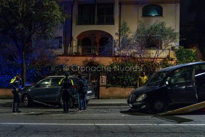 Le due auto coinvolte nell'incidente