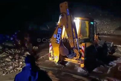 L'intervento dei vigili del fuoco a Villagrande Strisaili