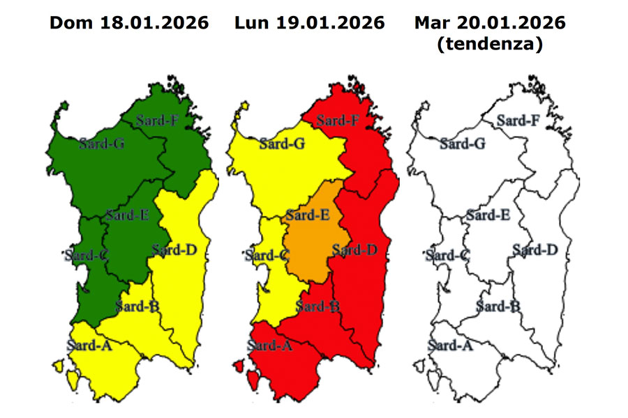 Emergenza maltempo in Sardegna: scatta l’allerta rossa per rischio idrogeologico