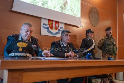 Un momento della conferenza stampa dei Carabinieri (foto S.Novellu)