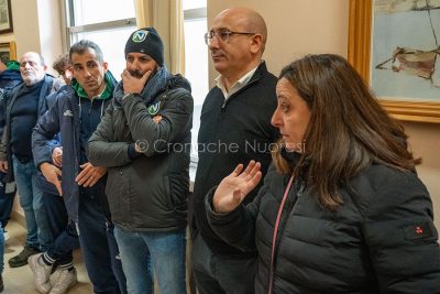 Un momento dell'incontro con la Nuorese (foto Novellu)