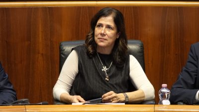 La presidente Todde durante l'approvazione della Finanziaria