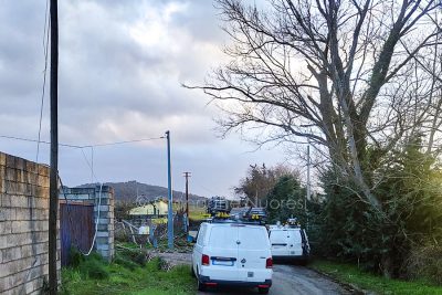 Cavo strappato da un albero crollato a Corte