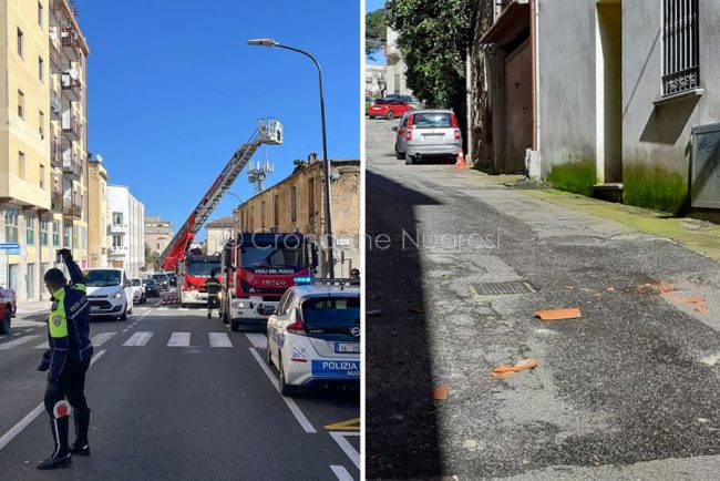 Danni del vento in via Trieste e via Ferracciu
