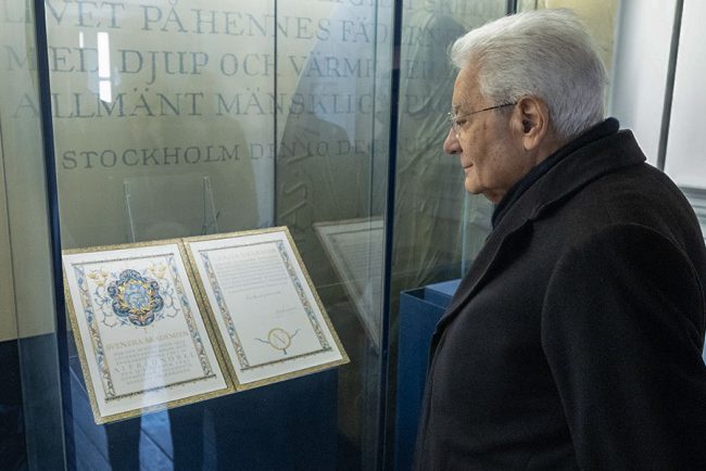 Il presidente Mattarella nella casa di Grazia Deledda