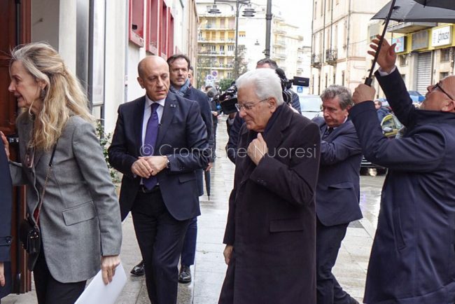 L'arrivo a Nuoro di Mattarella