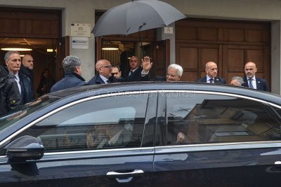 L'arrivo di Mattarella a Nuoro (foto Nieddu)