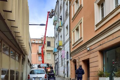 L'intervento dei Vigili del fuoco al MAN