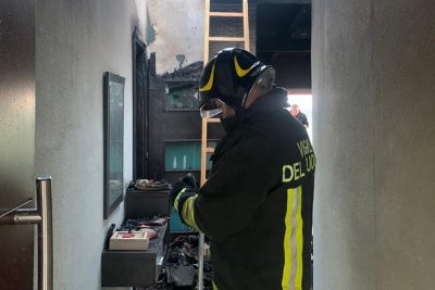 L'intervento dei vigili del fuoco